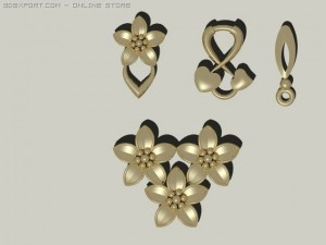 pendent set 3D मॉडल