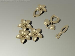 pendent set 3D मॉडल