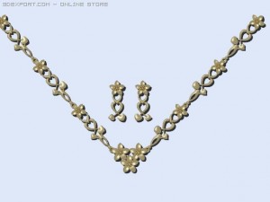 pendent set 3D मॉडल