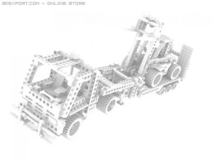 лего техника вилочный погрузчик 3D Модель