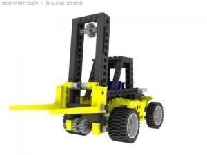 lego technic forklift Model 3D