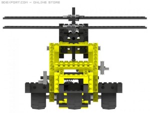 lego technic heli and pickup 3Dモデル