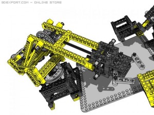 lego technic crane and arm 3D Модель