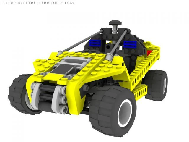 лего техника рейнджер пустыни 3D Модель .c4d .max .obj .3ds .fbx .stl .blend 