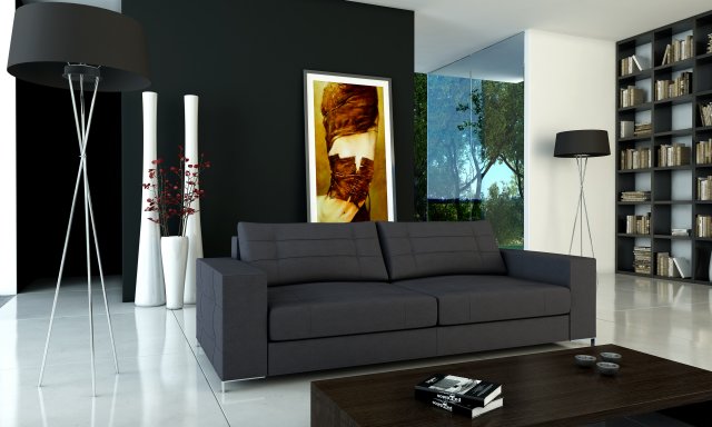 sofa barcelona 230x97 3D Model .c4d .max .obj .3ds .fbx .stl .blend 