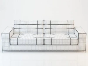 sofa barcelona 230x97 3D Model