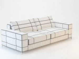 sofa barcelona 230x97 3D Model
