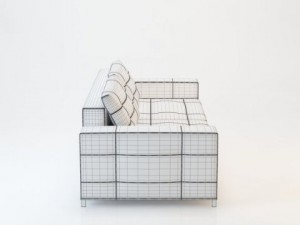 sofa barcelona 230x97 3D Model