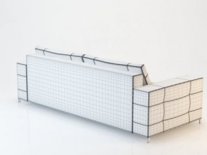 sofa barcelona 230x97 3D Model