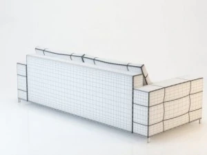 sofa barcelona 230x97 3D Model