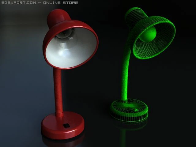 table lamp 3D Model .c4d .max .obj .3ds .fbx .stl .blend 