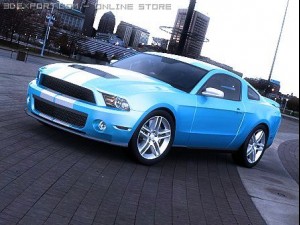 ford mustang shelby gt500 Model 3D