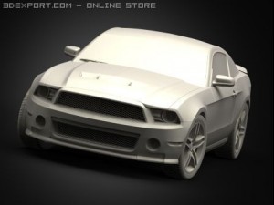 ford mustang shelby gt500 3D Model