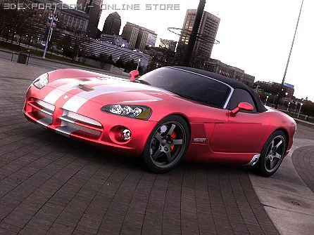 dodge viper srt10 3D Model .c4d .max .obj .3ds .fbx .stl .blend