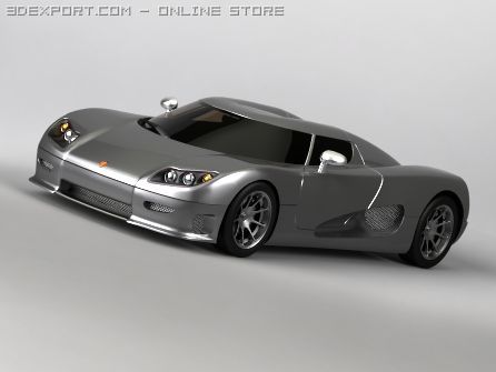 koenigsegg cc8s 3D-Modell .c4d .max .obj .3ds .fbx .stl .blend 