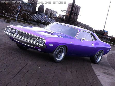 dodge challenger 1970 3D Model .c4d .max .obj .3ds .fbx .stl .blend