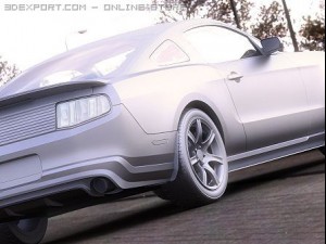 ford mustang shelby gt500 2011 custom 3D Модель