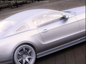 ford mustang shelby gt500 2011 custom 3D Модель