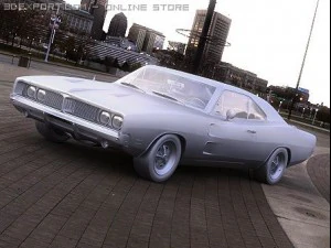 dodge charger rt 1969 3D Model