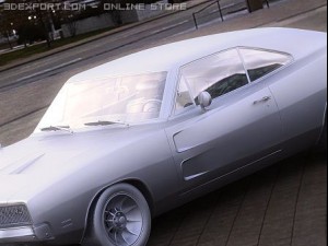 dodge charger rt 1969 gl 3D मॉडल