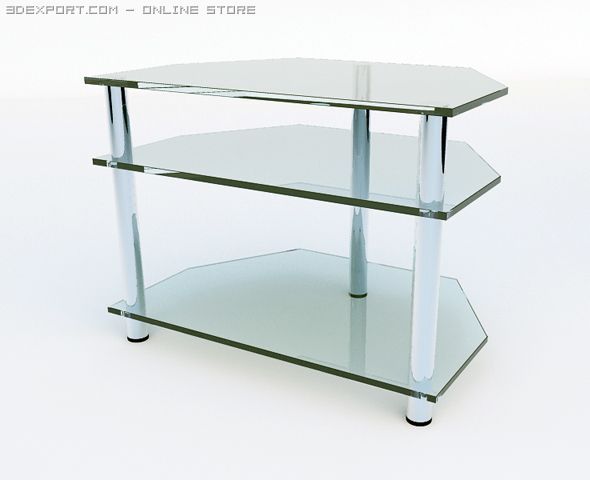 glass table Model 3D .c4d .max .obj .3ds .fbx .stl .blend 