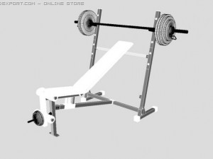 fitness home gym for regular sports training 3D Model