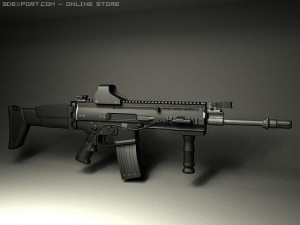 fn scar assault rifle Modello 3D
