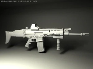 fn scar assault rifle 3D Model