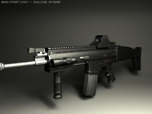 fn scar assault rifle Modelo 3D