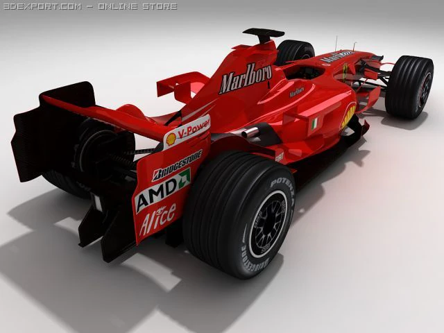 ferrari f1 2008 3D Model .c4d .max .obj .3ds .fbx .stl .blend 