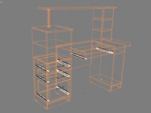 computer table 3D Model