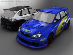 subaru impreza wrx sti 2008 Modèle 3D