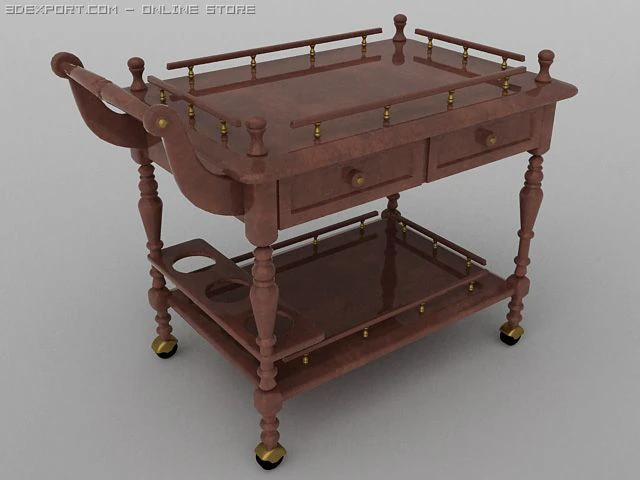 配膳台 3Dモデル .c4d .max .obj .3ds .fbx .stl .blend 