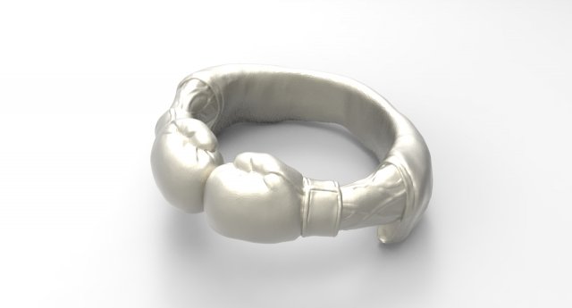 boxing glove ring 3D 프린트 모델 .c4d .max .obj .3ds .fbx .stl .blend 