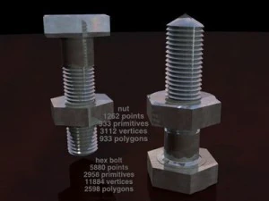 六角ボルト 3Dモデル