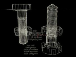 hexagon bolt 3D Model