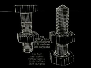 hexagon bolt 3D Model