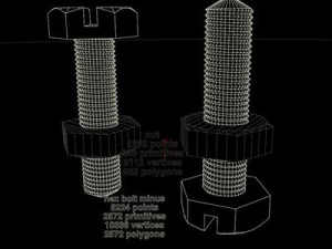 hex bolt minus 3D मॉडल