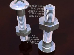 round head philips bolt 3D Model