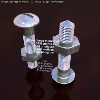 round head minus 3D 模型 .c4d .max .obj .3ds .fbx .stl .blend 