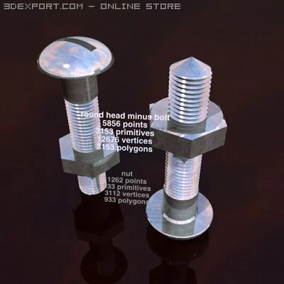 round head minus 3D Model .c4d .max .obj .3ds .fbx .stl .blend 