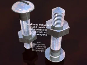 गोल सिर माइनस 3D मॉडल