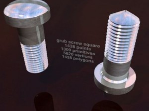 grub screw square Modelo 3D