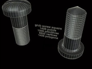 grub screw square 3D Model