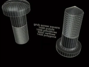 grub screw square 3D Model