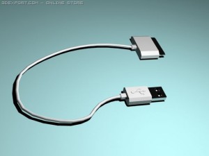 ipod usb cord 3Dモデル