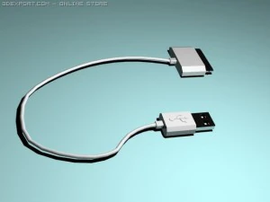 ipod usb cord 3D Model