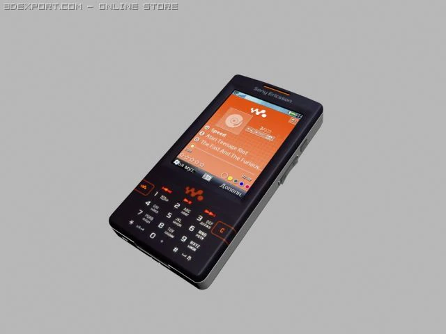 sony ericson w950i 3D Model .c4d .max .obj .3ds .fbx .stl .blend 
