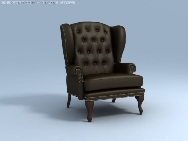 armchair 3D Model .c4d .max .obj .3ds .fbx .stl .blend 