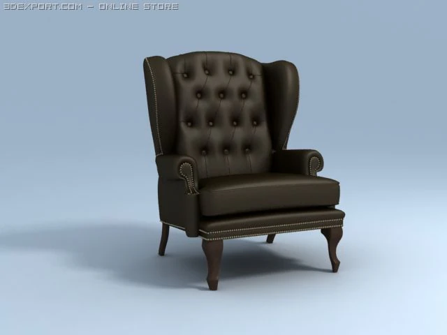 안락의자 3D 모델 .c4d .max .obj .3ds .fbx .stl .blend 